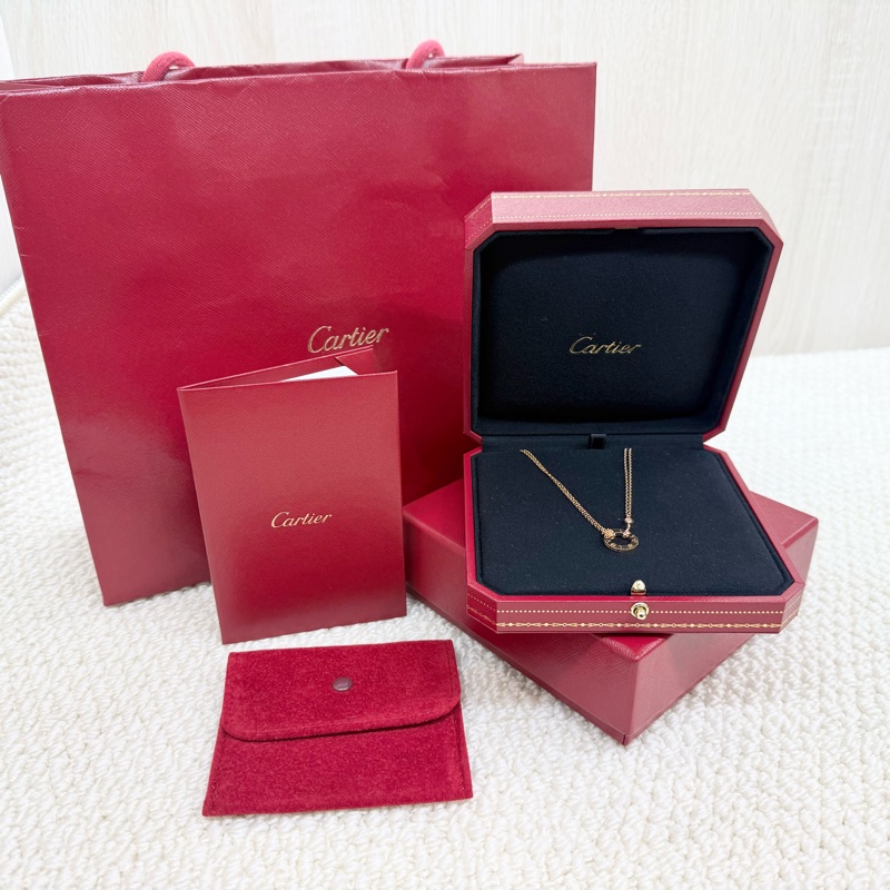 Cartier 卡地亞✨細節控必備 玫瑰金LOVE吊墜2顆鑽項鍊B7224509-1