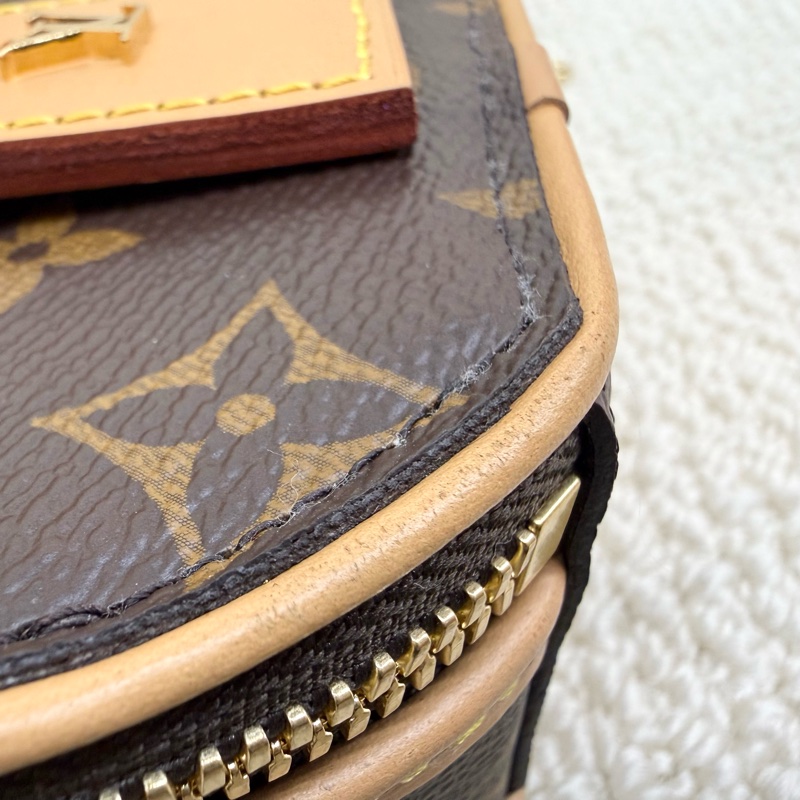 LV可愛爆擊💕原花Mini Boite Chapeau圓餅包m44699-17