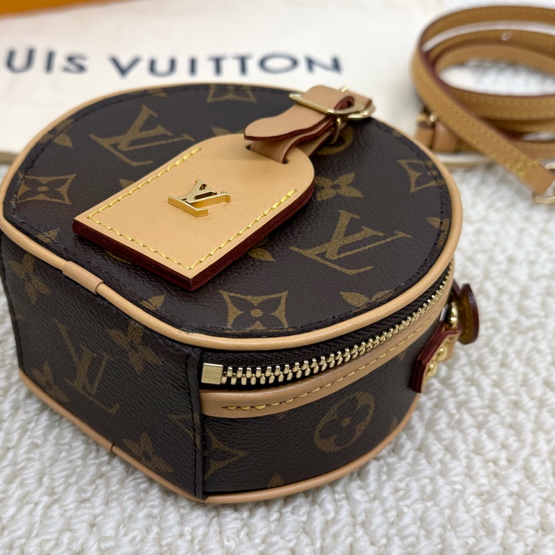 LV可愛爆擊💕原花Mini Boite Chapeau圓餅包m44699-19