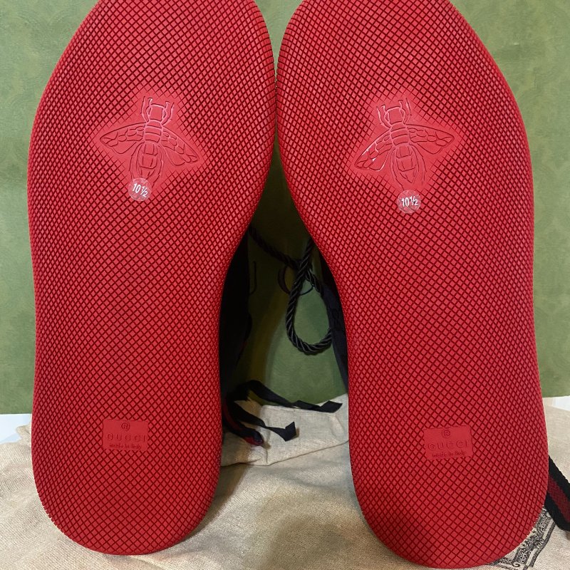 Gucci正品 紅拼黑Screener小髒鞋#10.5-10