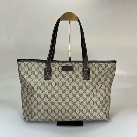 GUCCI 211137 老花帆布托特包