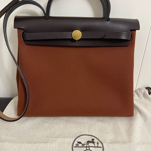 95%新 愛馬仕 herbag 31cm金扣