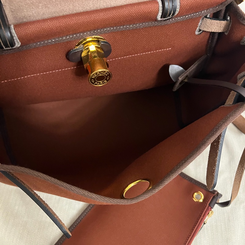 95%新 愛馬仕 herbag 31cm金扣-8