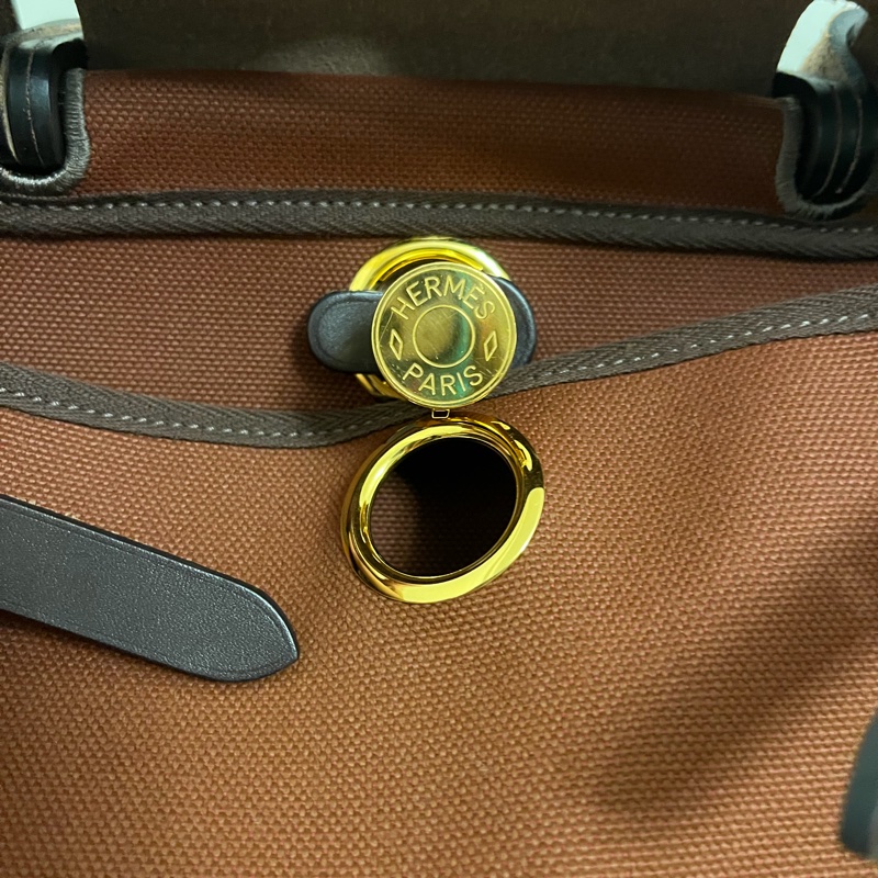 95%新 愛馬仕 herbag 31cm金扣-9