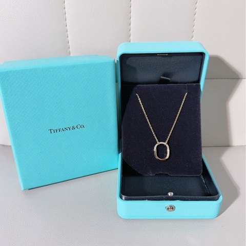 Tiffany蒂芙尼 lock系列 18K玫瑰金半鑽雙U形鎖項鍊