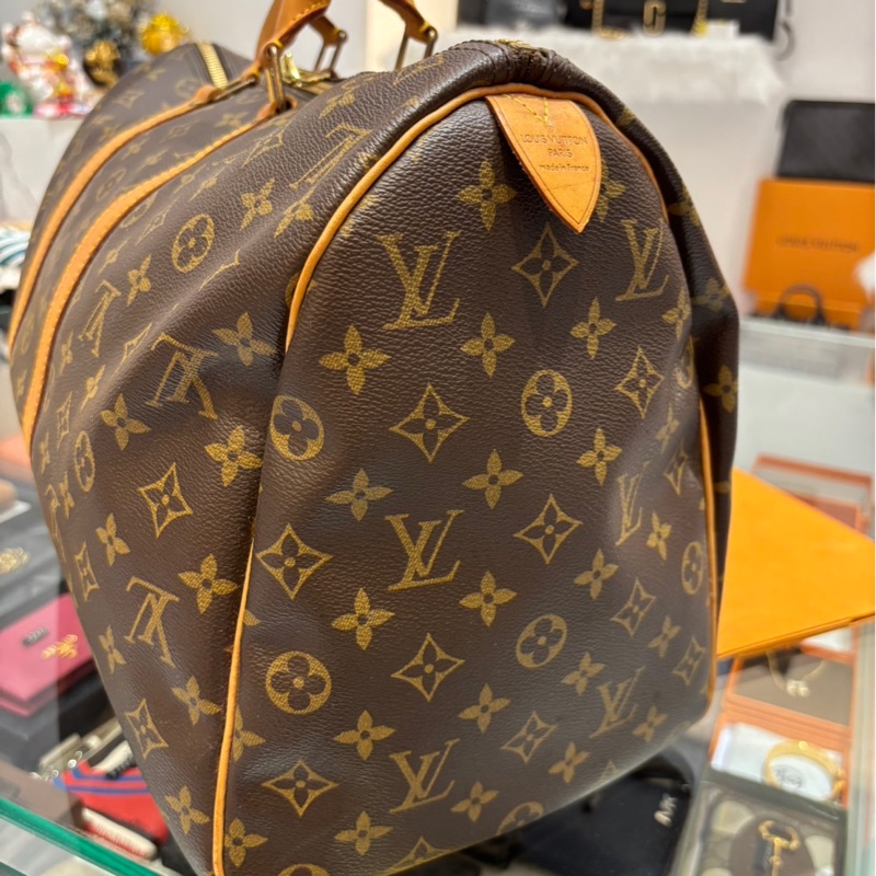 LV 經典老花PVC塗層帆布 Keepall 45 行李袋-4