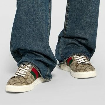 Gucci正品 原花Ophidia平底休閒鞋#9