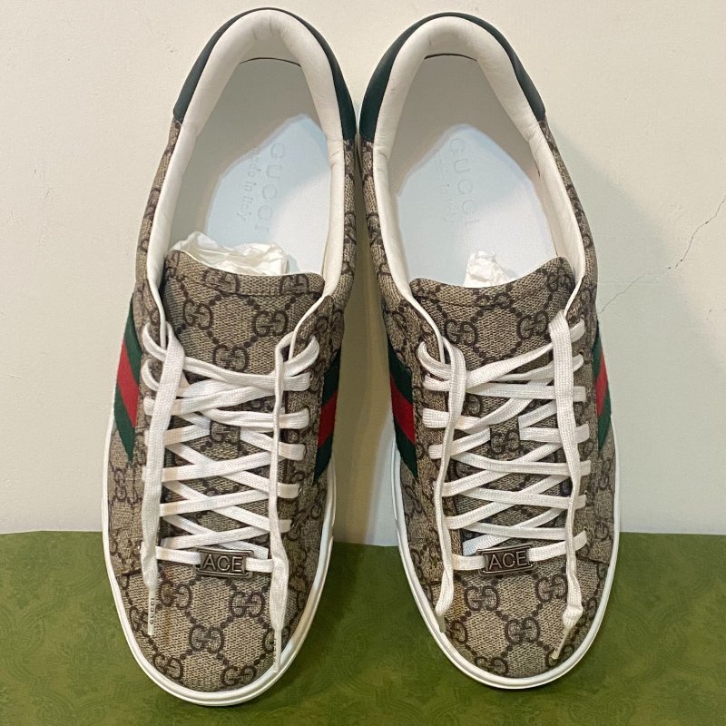Gucci正品 原花Ophidia平底休閒鞋#9-2