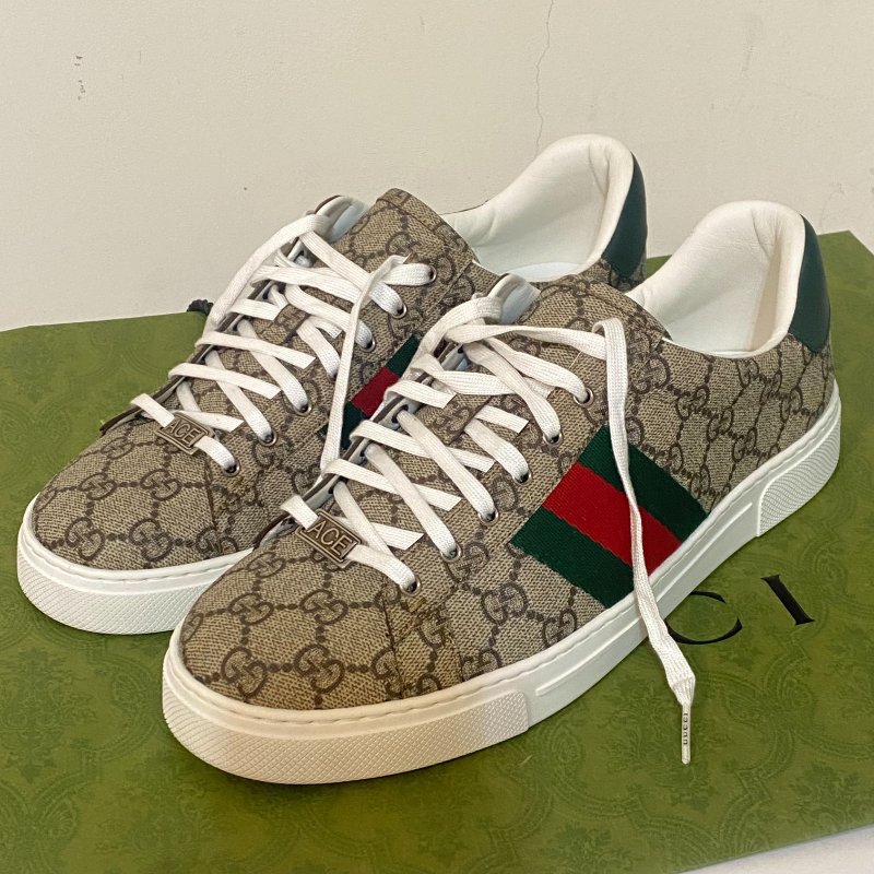 Gucci正品 原花Ophidia平底休閒鞋#9-9