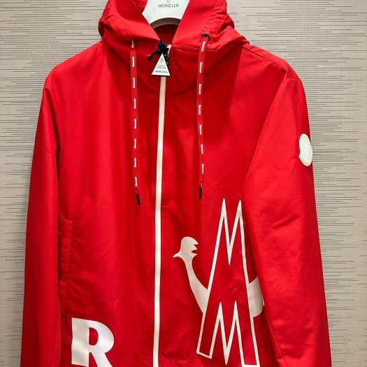 💎Han's house精品服飾💎moncler 防水 尼龍 風衣 連帽 外套 紅-0