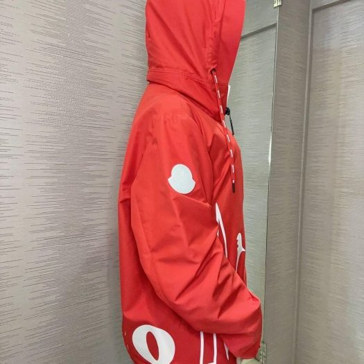 💎Han's house精品服飾💎moncler 防水 尼龍 風衣 連帽 外套 紅-6
