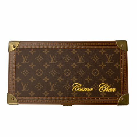 LOUIS VUITTON 路易威登 M47641 COFFRET 8 MONTRES 腕錶箱 棕色 PVC帆布 金釦
