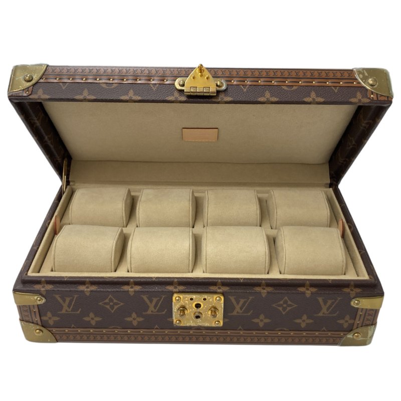 LOUIS VUITTON 路易威登 M47641 COFFRET 8 MONTRES 腕錶箱 棕色 PVC帆布 金釦-5
