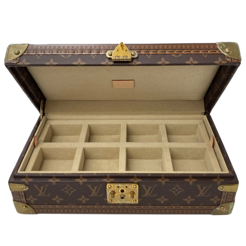 LOUIS VUITTON 路易威登 M47641 COFFRET 8 MONTRES 腕錶箱 棕色 PVC帆布 金釦-6