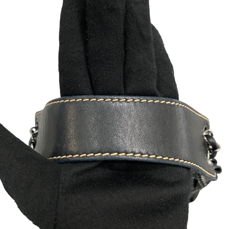 CHANEL 香奈兒 A24781 LAX ACCORDION BAG 肩背包 小羊皮 黑色 銀釦-12
