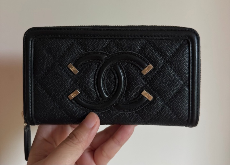 全新全配 Chanel Vanity雙C拉鏈中夾-0
