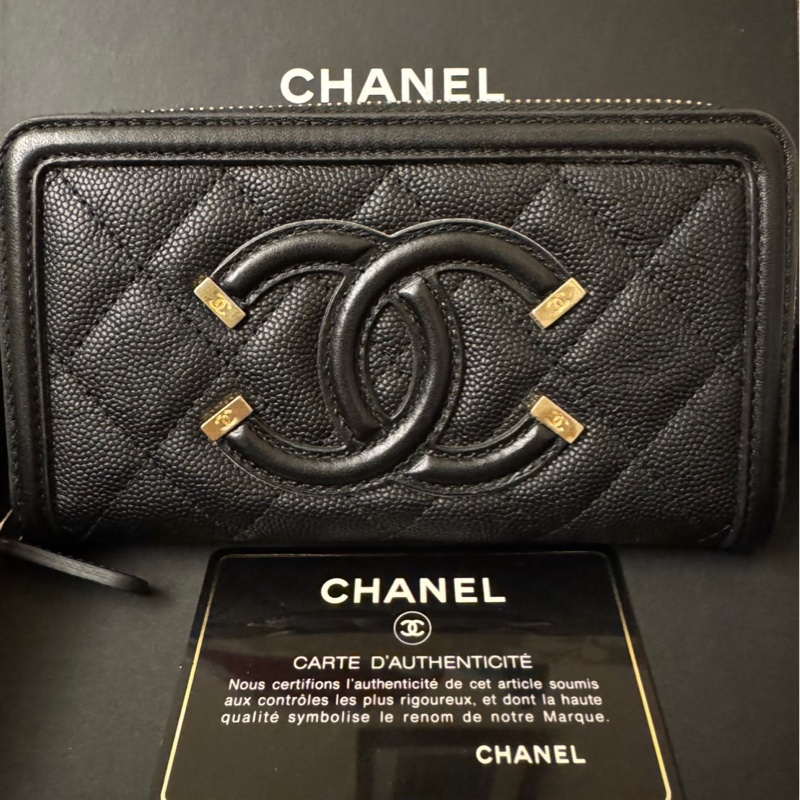 全新全配 Chanel Vanity雙C拉鏈中夾-4
