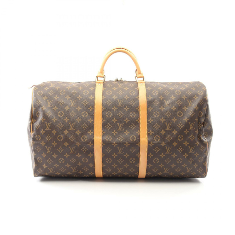 路易威登 Keepall 60 旅行手提包 M41422 Monogram 皮革 棕色 二手-0