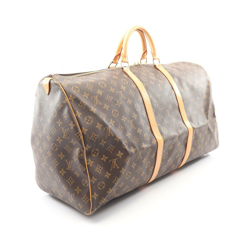 路易威登 Keepall 60 旅行手提包 M41422 Monogram 皮革 棕色 二手-1