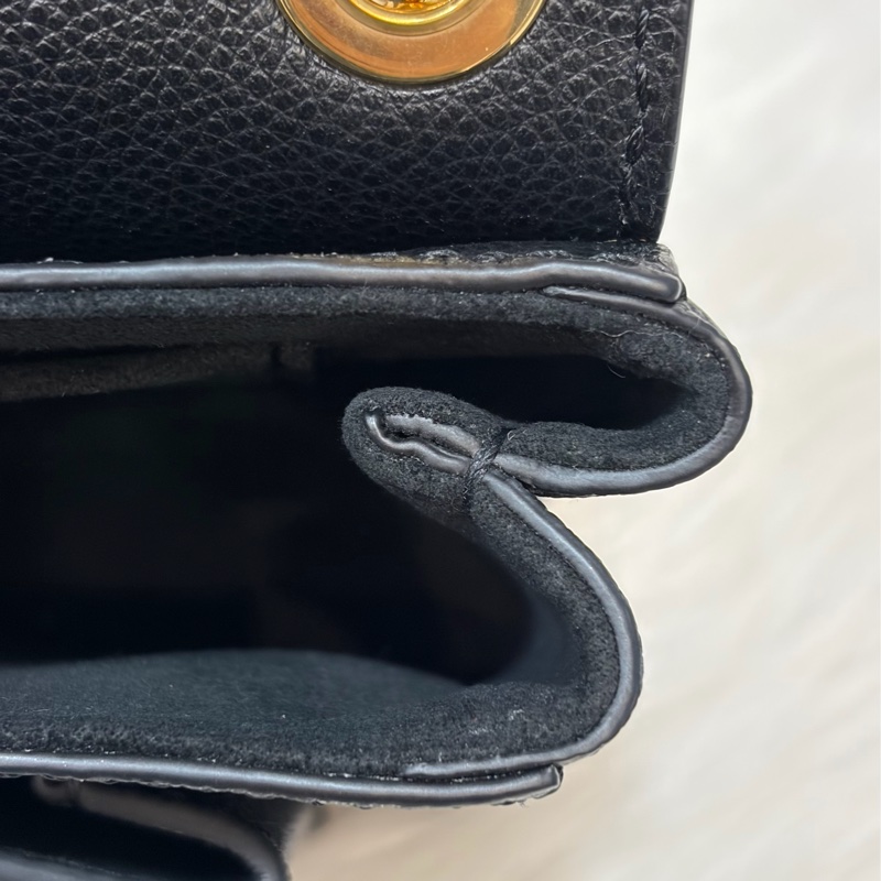 LV M44550 黑皮 壓紋 金釦 Vavin BB 肩背包 斜背包-29