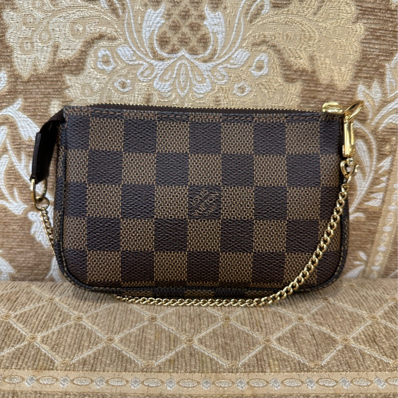 LV 咖格金釦Mini麻將包N58009-0
