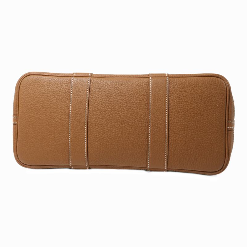 HERMES Country皮革Garden Party TPM手挽袋Gold-3