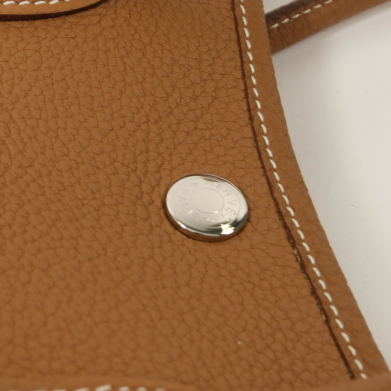 HERMES Country皮革Garden Party TPM手挽袋Gold-9
