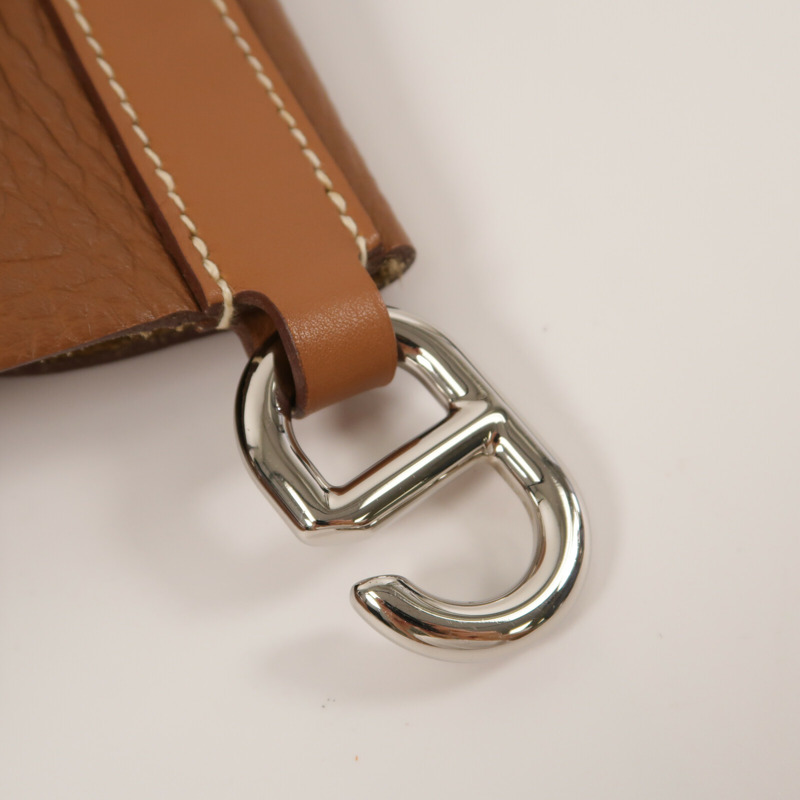 HERMES Clemence皮革In The Loop 18手挽袋Gold-8