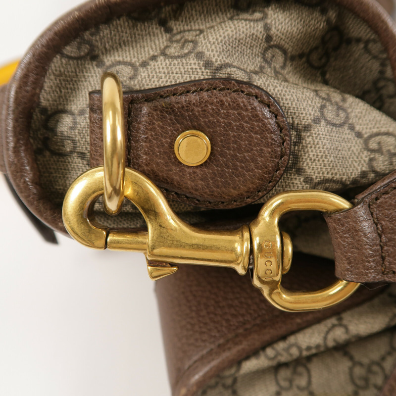 GUCCI 塗層帆布GG Supreme Duffle Bag手挽肩背兩用袋-9