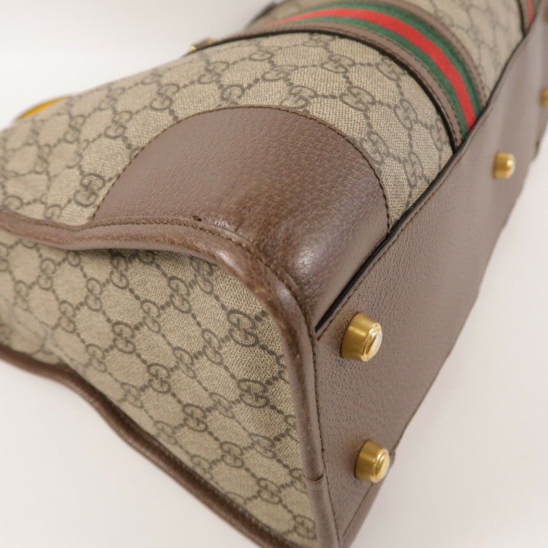 GUCCI 塗層帆布GG Supreme Duffle Bag手挽肩背兩用袋-13