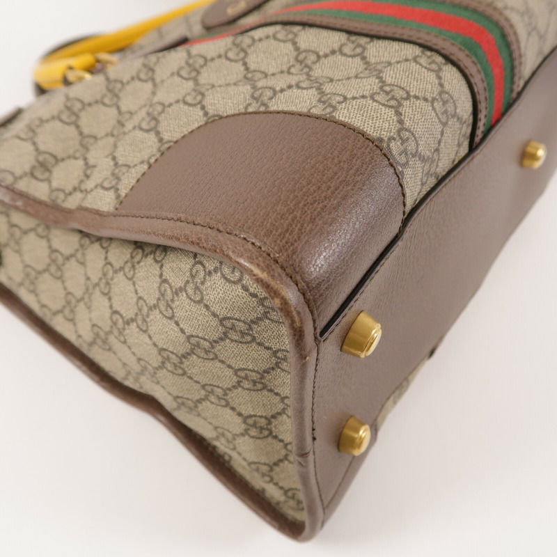 GUCCI 塗層帆布GG Supreme Duffle Bag手挽肩背兩用袋-15