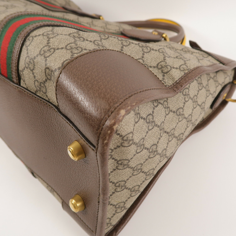 GUCCI 塗層帆布GG Supreme Duffle Bag手挽肩背兩用袋-16