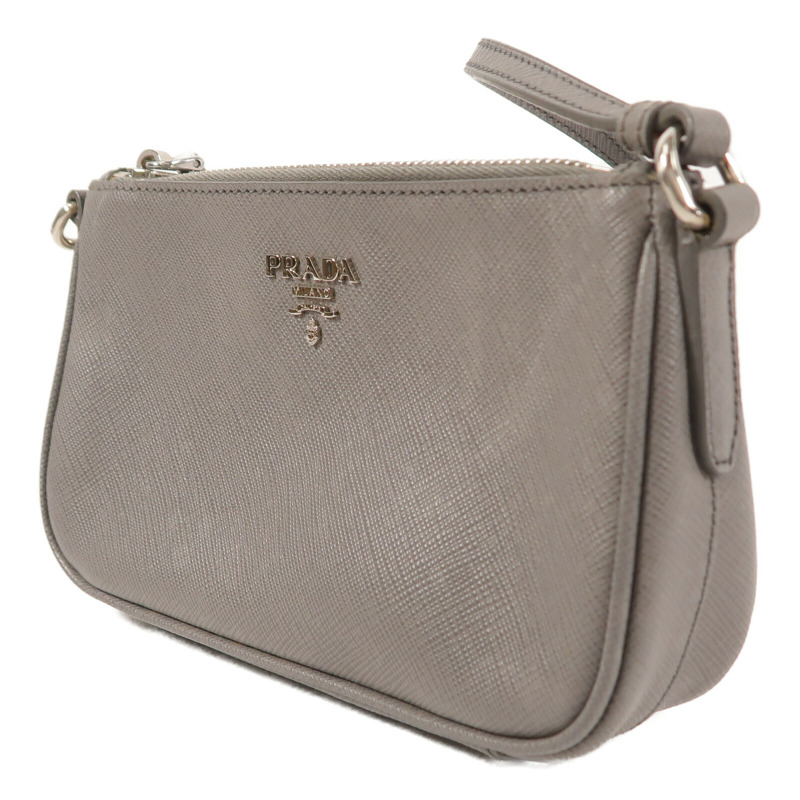 PRADA 牛皮皮革Pouch肩背袋-2