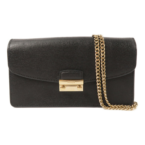 Furla 牛皮皮革Chain Shoulder Bag鏈帶肩背袋