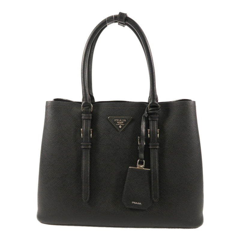 PRADA Saffiano皮革Saffiano Cuir Double Bag手挽袋-0