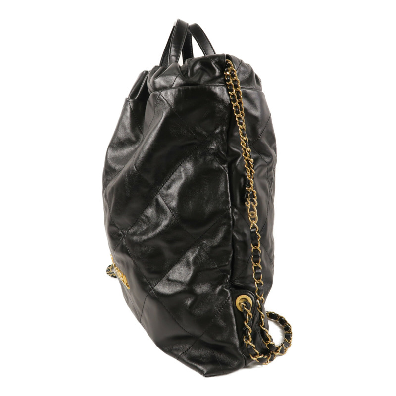 CHANEL 牛皮皮革Chanel 22 Backpack鏈帶背包-2