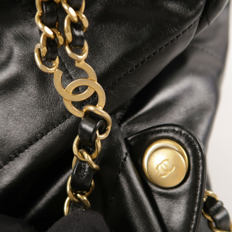 CHANEL 牛皮皮革Chanel 22 Backpack鏈帶背包-6