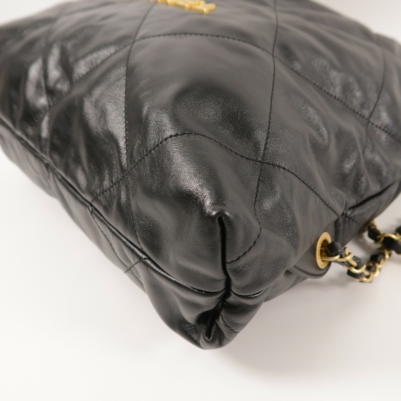 CHANEL 牛皮皮革Chanel 22 Backpack鏈帶背包-11