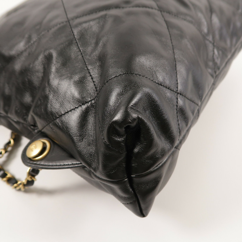CHANEL 牛皮皮革Chanel 22 Backpack鏈帶背包-14