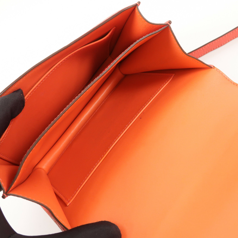 HERMES Chevre皮革Constance Mini肩背袋Rose Jaipur-4