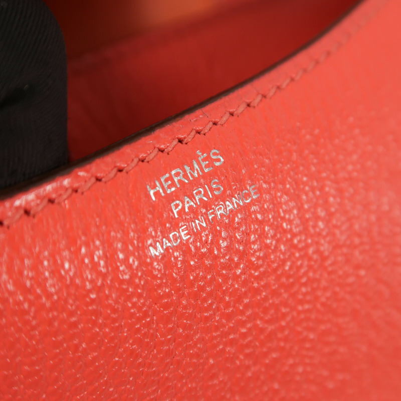 HERMES Chevre皮革Constance Mini肩背袋Rose Jaipur-6