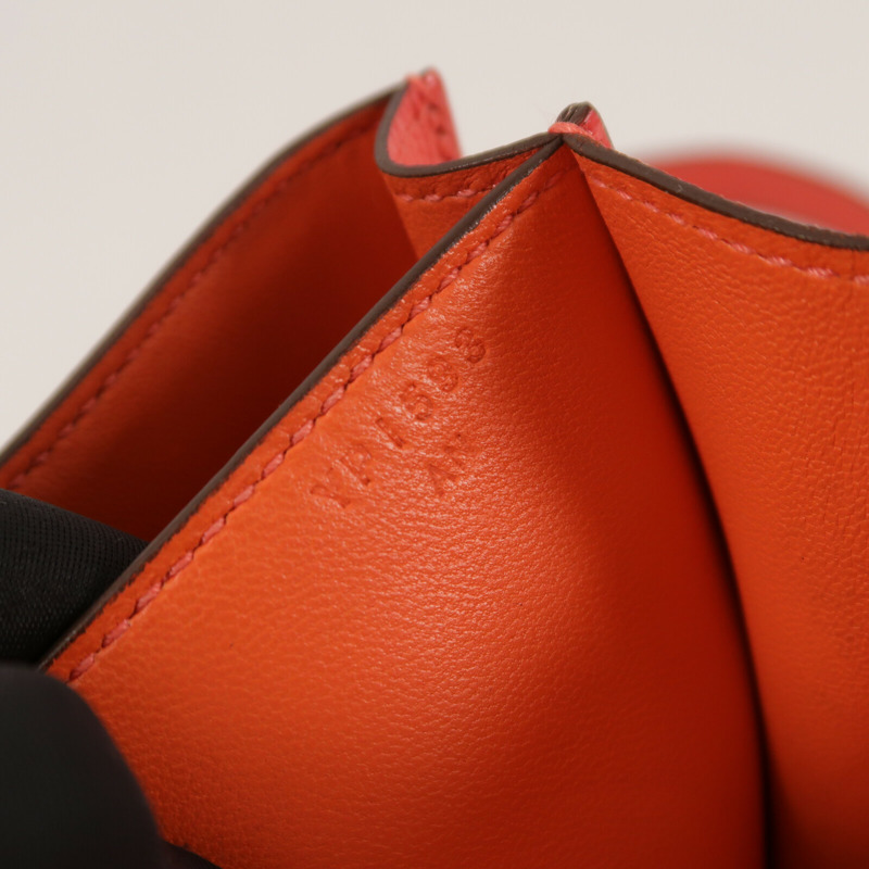 HERMES Chevre皮革Constance Mini肩背袋Rose Jaipur-7