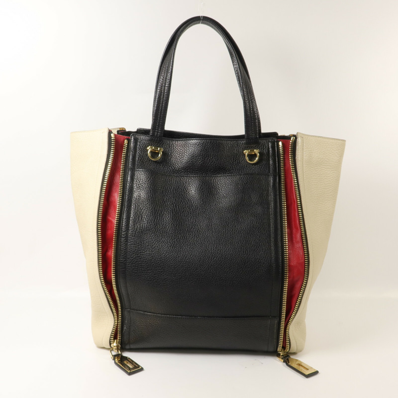 Salvatore Ferragamo 牛皮皮革Gancini手挽袋-13