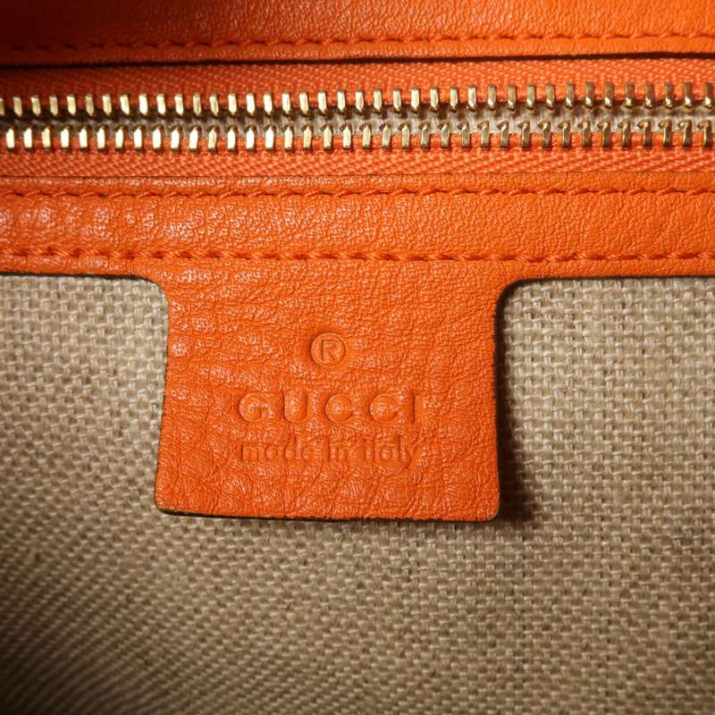 GUCCI 帆布/牛皮皮革GG Canvas Bucket肩背袋-5
