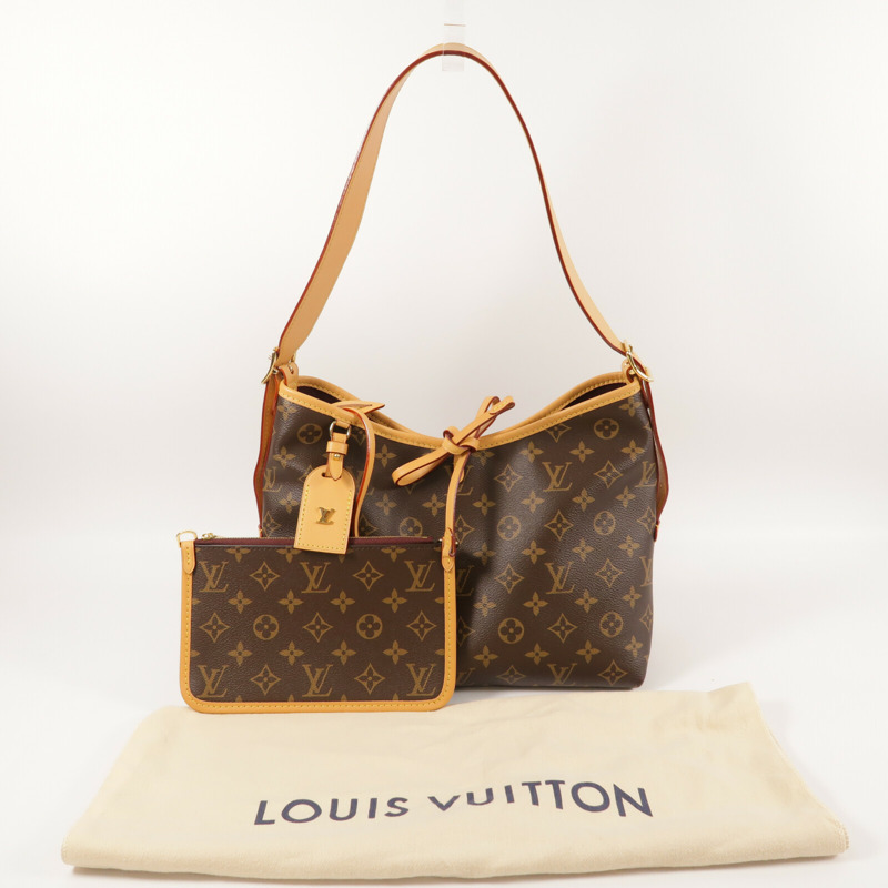 LOUIS VUITTON Monogram CarryAll PM肩背袋-15