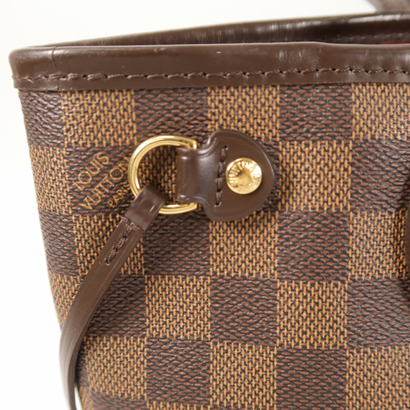 LOUIS VUITTON Damier Ebene Neverfull PM手挽袋-5