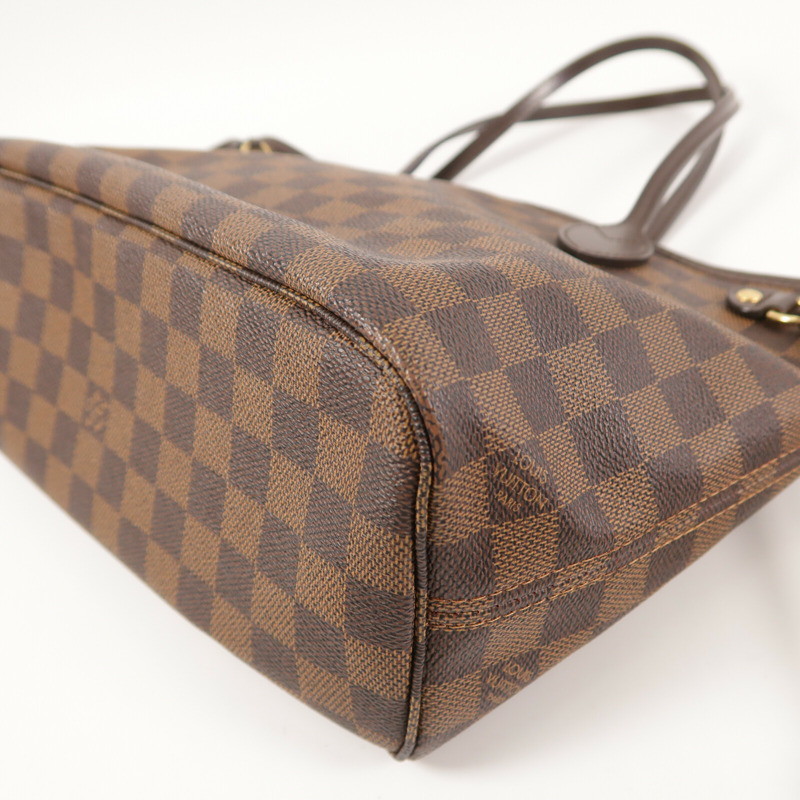 LOUIS VUITTON Damier Ebene Neverfull PM手挽袋-11