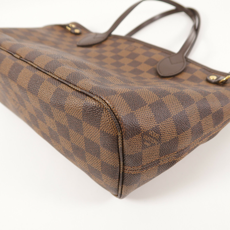 LOUIS VUITTON Damier Ebene Neverfull PM手挽袋-13