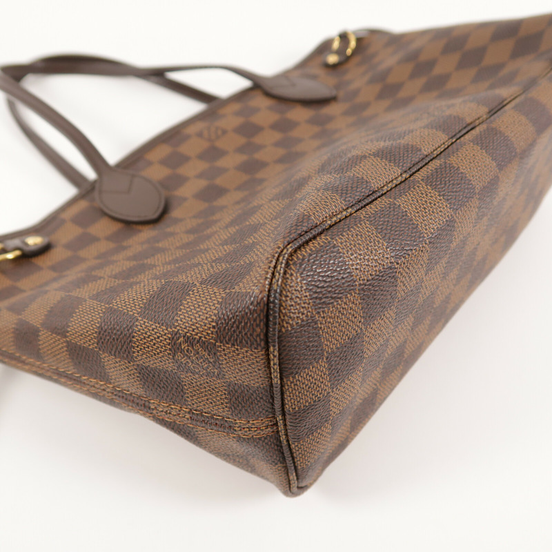LOUIS VUITTON Damier Ebene Neverfull PM手挽袋-14