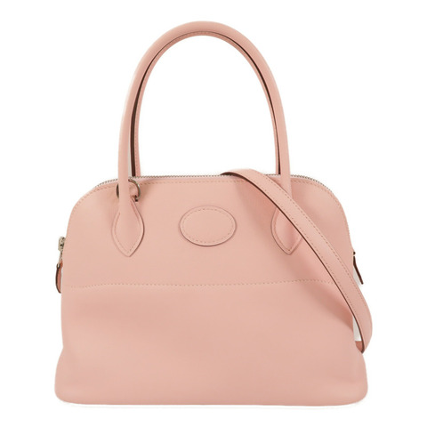 HERMES Swift皮革Bolide 27手挽肩背兩用袋Rose Sakura